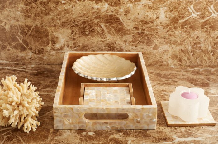 Mother of pearl coasters - Image 4