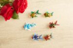 Multicolored glass fishes