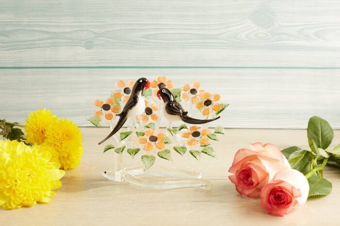 Black billed Magpies in glass - Image 2