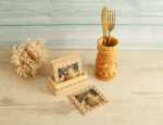 Engraved wooden cutlery holder - Image 2