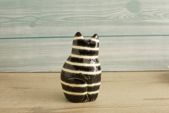 Papier Mache cat trinket keeper - Image 2