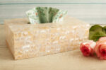 Natural mother of pearl tissue box