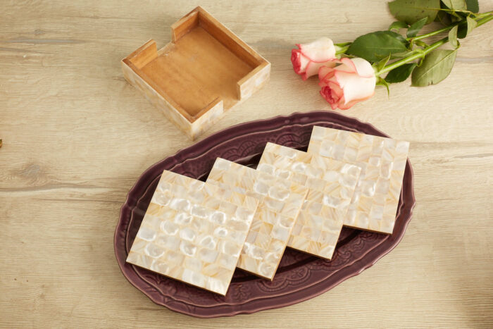 Mother of pearl coasters - Image 2