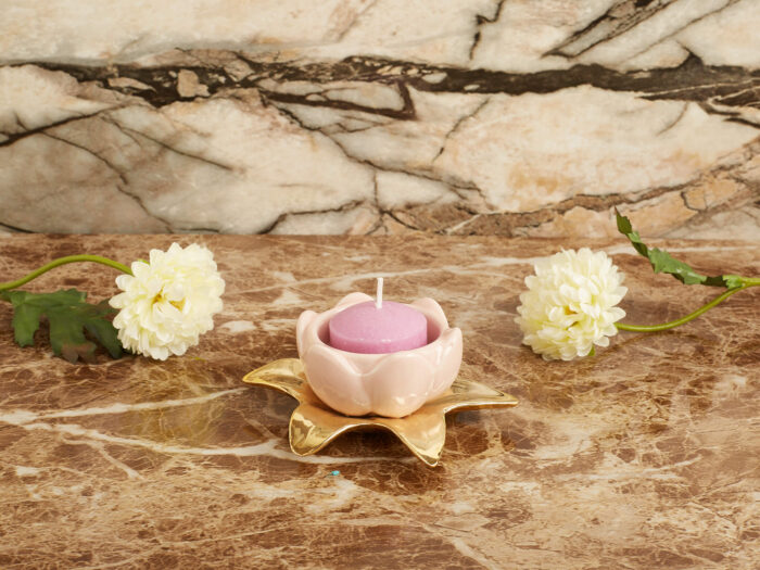 Ceramic  floral  diya - Image 2