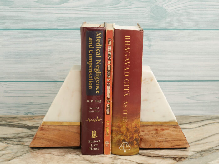 Marble wood bookends - Image 3