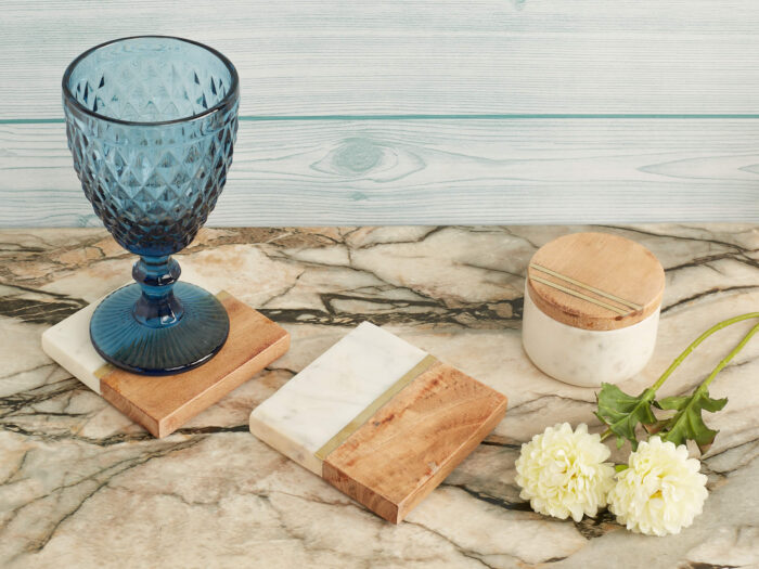 Marble and wood coasters - Image 4