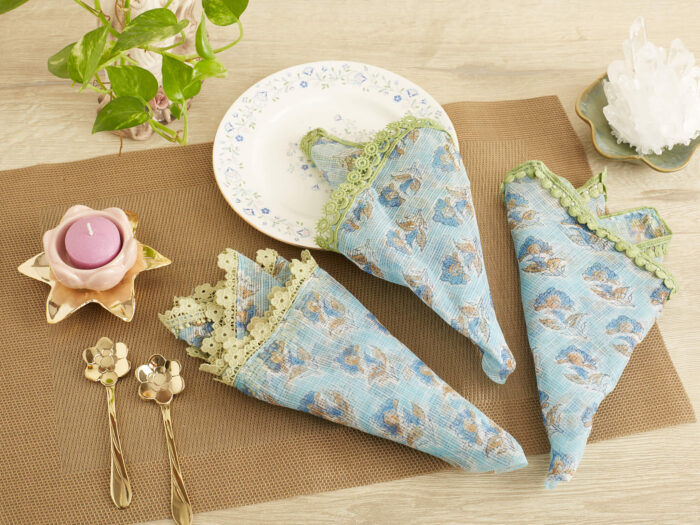 Sky blue kota table napkins - Image 4