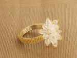 Crystal flower napkin rings