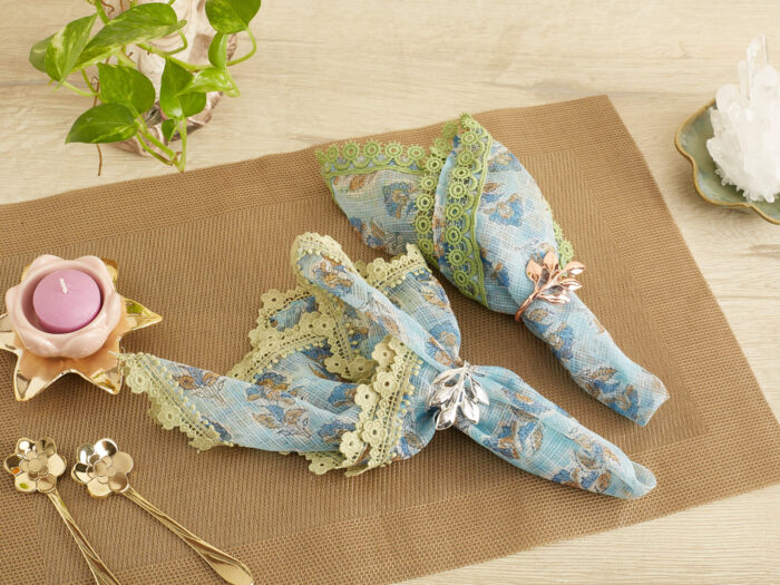 Silver Rose napkin rings - Image 2