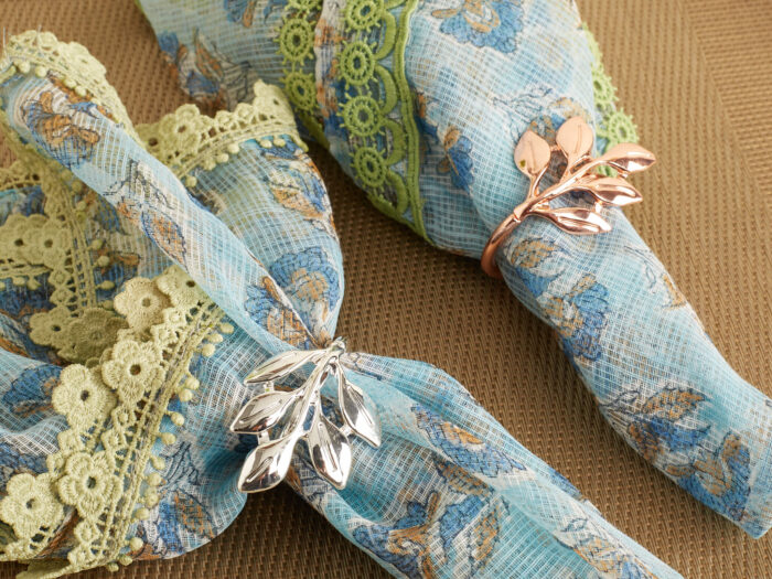 Silver Rose napkin rings - Image 3