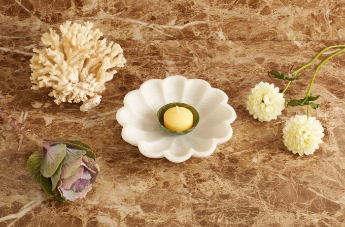 Marble flower bowl - Image 3