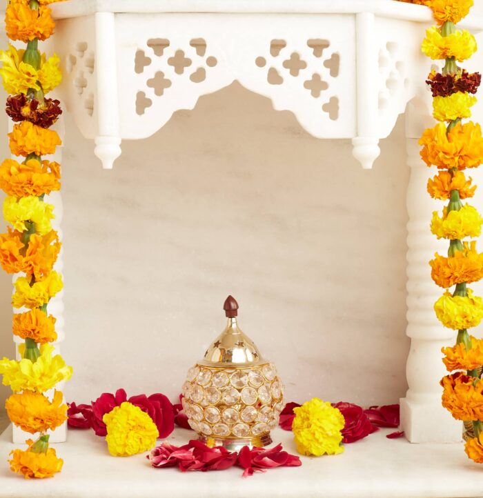 Crystal diya Rose candles diwali hamper - Image 3