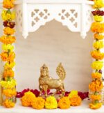 Kamadhenu on a lotus leaf