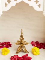 Antique brass peacock diya - Image 3