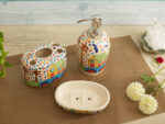 Painted ceramic bath set - Image 2