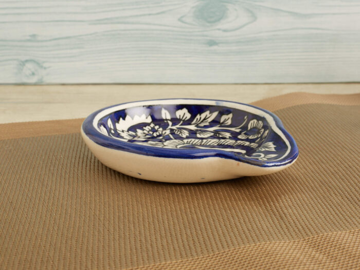 ceramic blue spoon rest - Image 3
