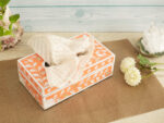 Orange mother of pearl tissue box - Image 4
