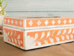 Orange mother of pearl tissue box - Image 3