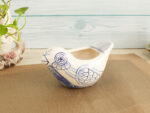 Ivory ceramic bird planter