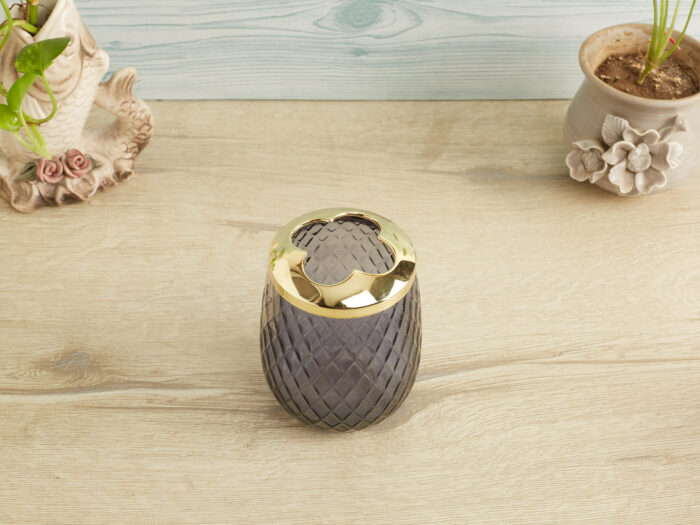 Grey glass cutlery holder - Image 2