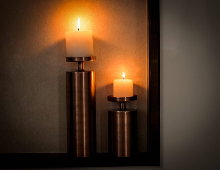 Rustic copper candle holders - Image 4