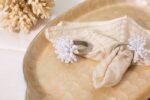Pearl flower napkin rings