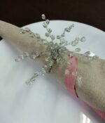 Crystal spray napkin rings