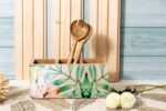 Tropical enamelled cutlery organiser