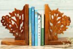 Wooden art bookends