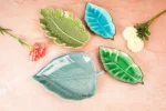 Aqua leaf platter - Image 3