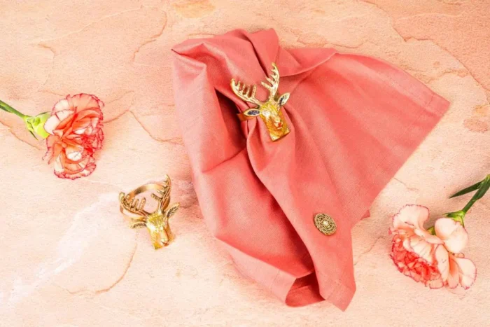 Christmas brass napkin rings - Image 4