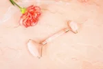 Rose quartz face roller