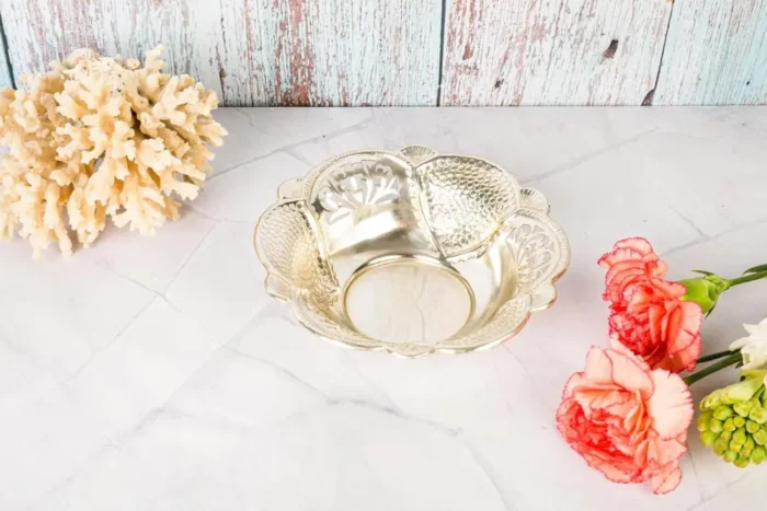 Engraved silver bowl - Image 5