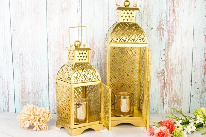 Gold Moroccan lanterns - Image 2