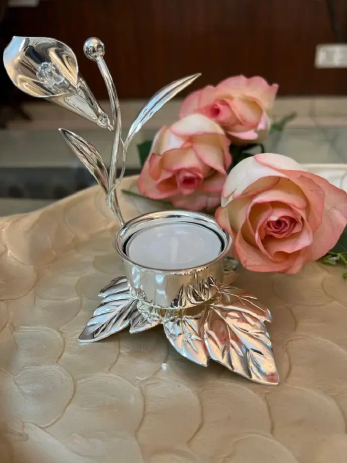 Silver candle holder - Image 3