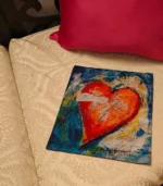 Ruby heart cushion covers