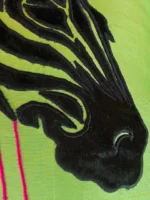 Lime green Zebra cushion covers - Image 4