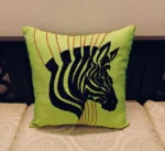 Lime green Zebra cushion covers - Image 3