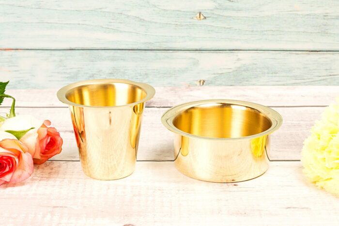 Glossy brass filter  coffee set - Image 5