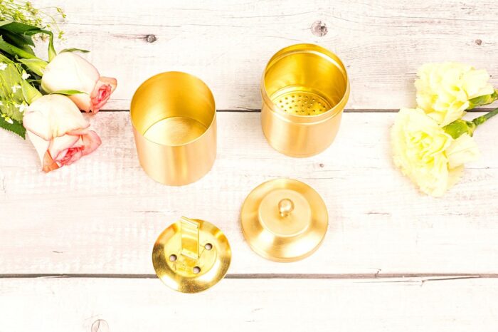 Matt brass  filter coffee set - Image 3