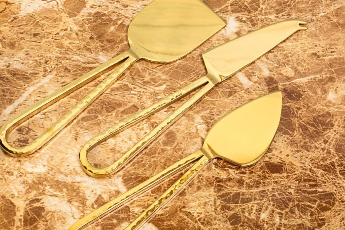 Stunning brass cheese knives - Image 5