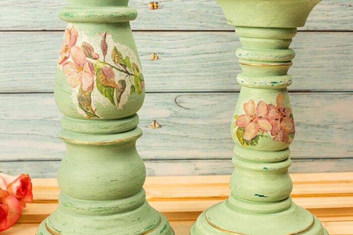 Decoupage candle holders - Image 3