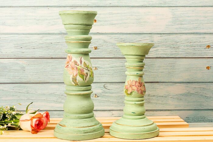 Decoupage candle holders - Image 2