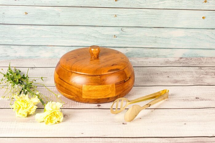 Acacia wood roti box - Image 5