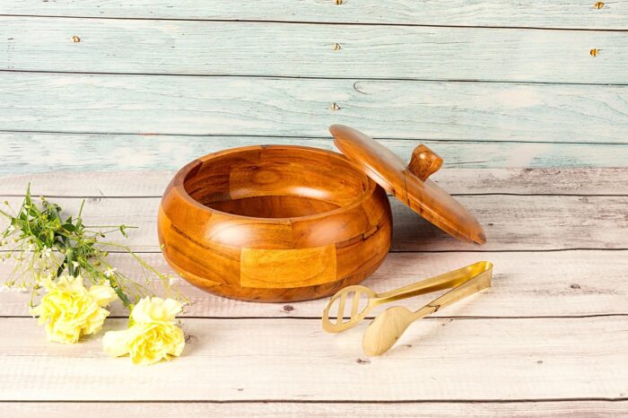 Acacia wood roti box - Image 4