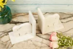 Marble elephant bookends - Image 3