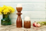 Wooden candle holder set - Image 2