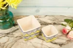 Lemon yellow planter set - Image 3
