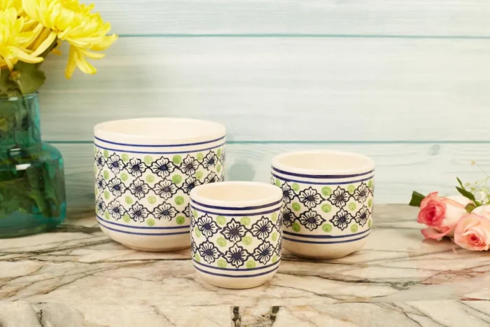 Ceramic planter set - Image 2